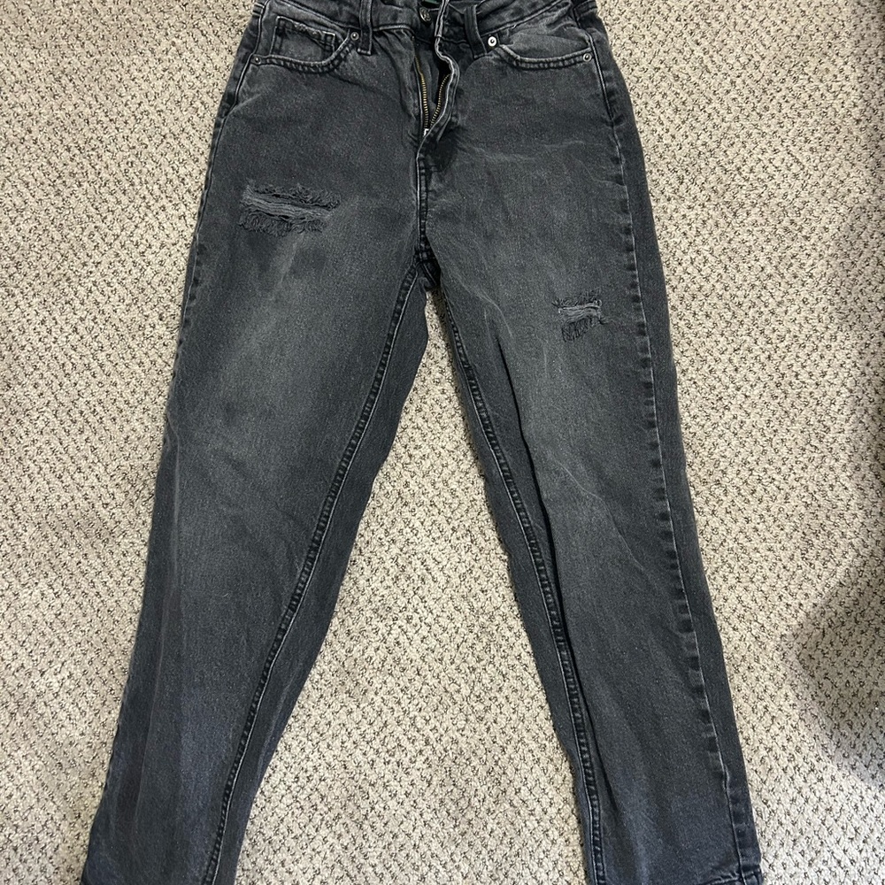 Wild Fable Charcoal Distressed Ankle Jeans